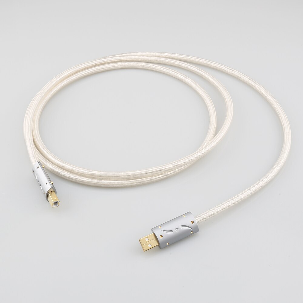 VIBORG Hi-End OCC Silver Plated USB Audio Data Cable USB A-B Type A to Type B