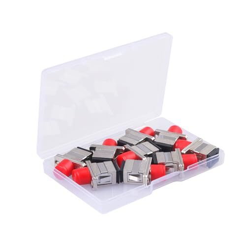 10 Pack SC Female to FC Female Simplex Single Mode Adapter, Fiber Optic Coupl...