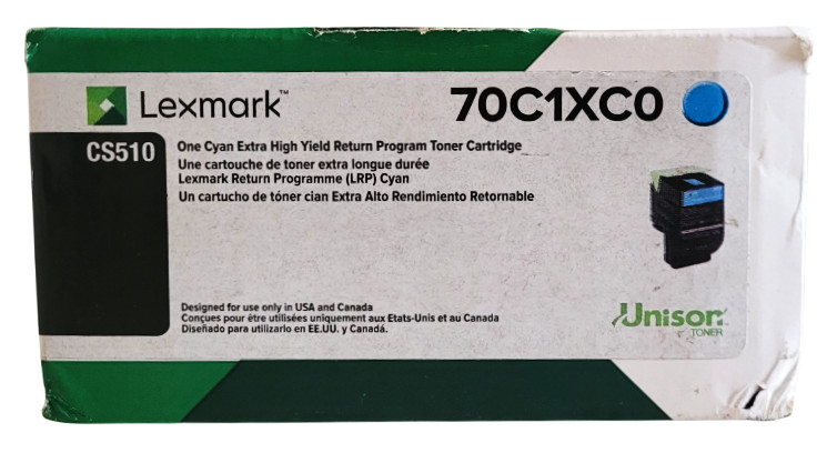 Lexmark 70C1XC0 Cyan Extra High Yield Toner Cartridge