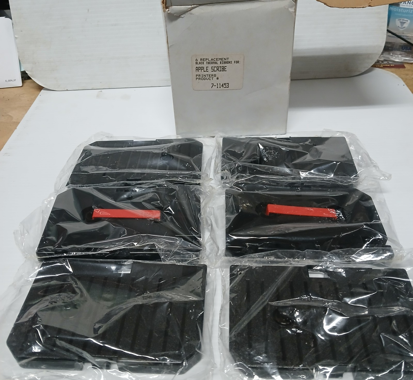 6x Ribbon Apple Scribe IIc 2c Thermal Transfer Printer Vintage - RARE 