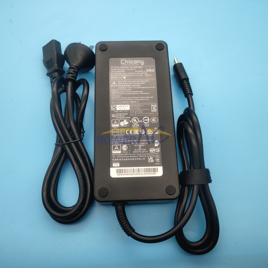 OEM 280W 20V 14A Laptop Charger for MSI GE66 Raider Dragonshield Limited Edition