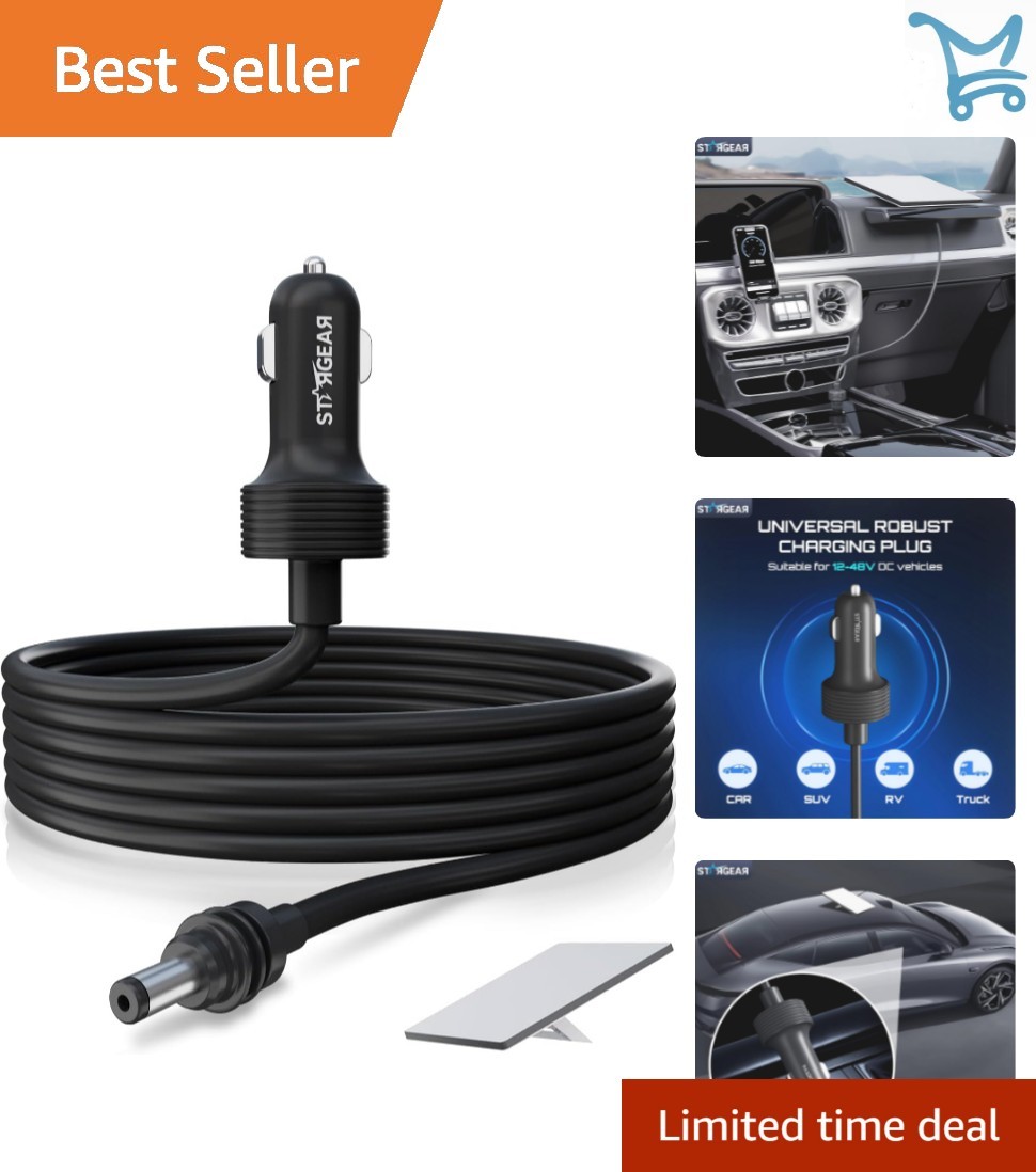 Starlink Mini Power Cable 12V 3M 10FT Waterproof Braided for Car RV Outdoor Use