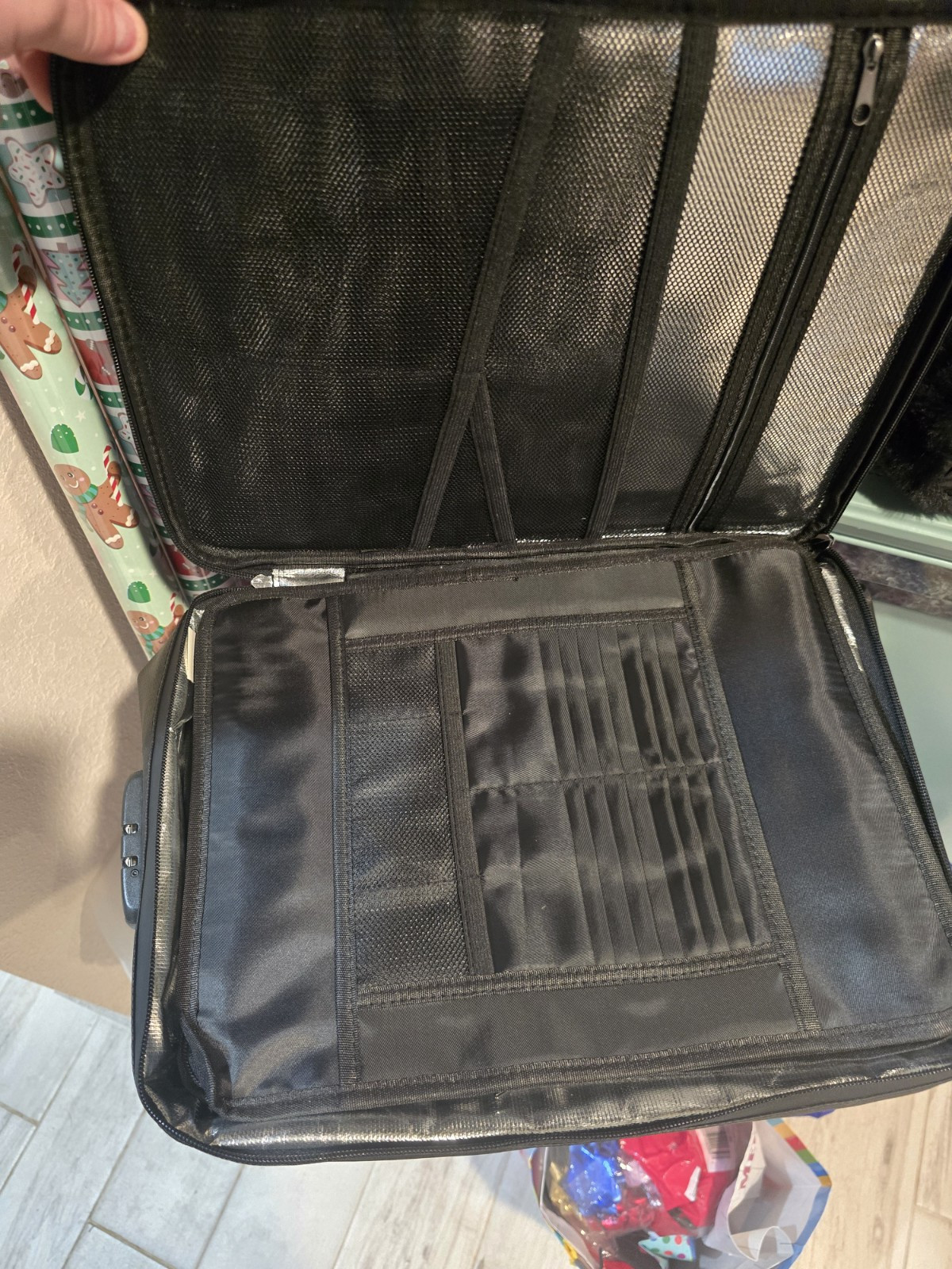 File Organizer, Fireproof Expanding 14.2" x 10.4" x 2", Black Accordian File