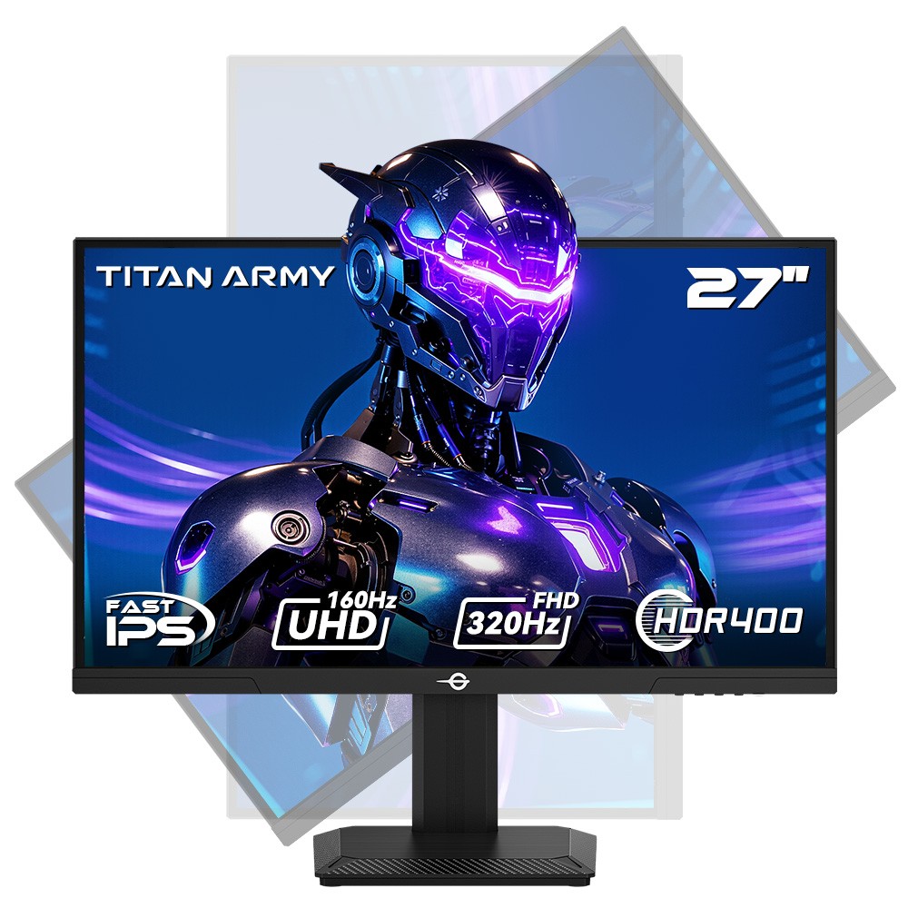 Titan P2712V 27inch Gaming Monitor,4k Monitor,1000:1,HDR400,Fast IPS Gaming PC