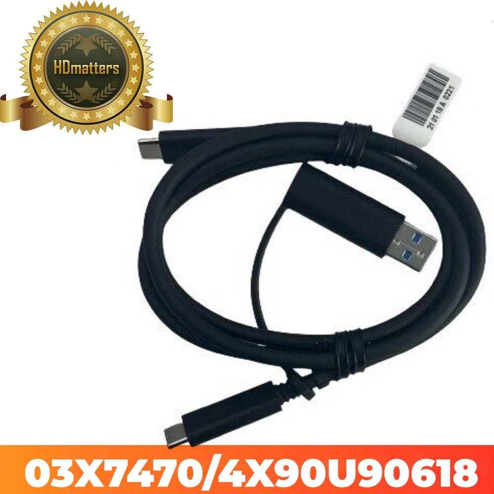 Genuine Lenovo Hybrid USB-C Cable with USB-A Adapter Cable 4X90U90618 03X7470 