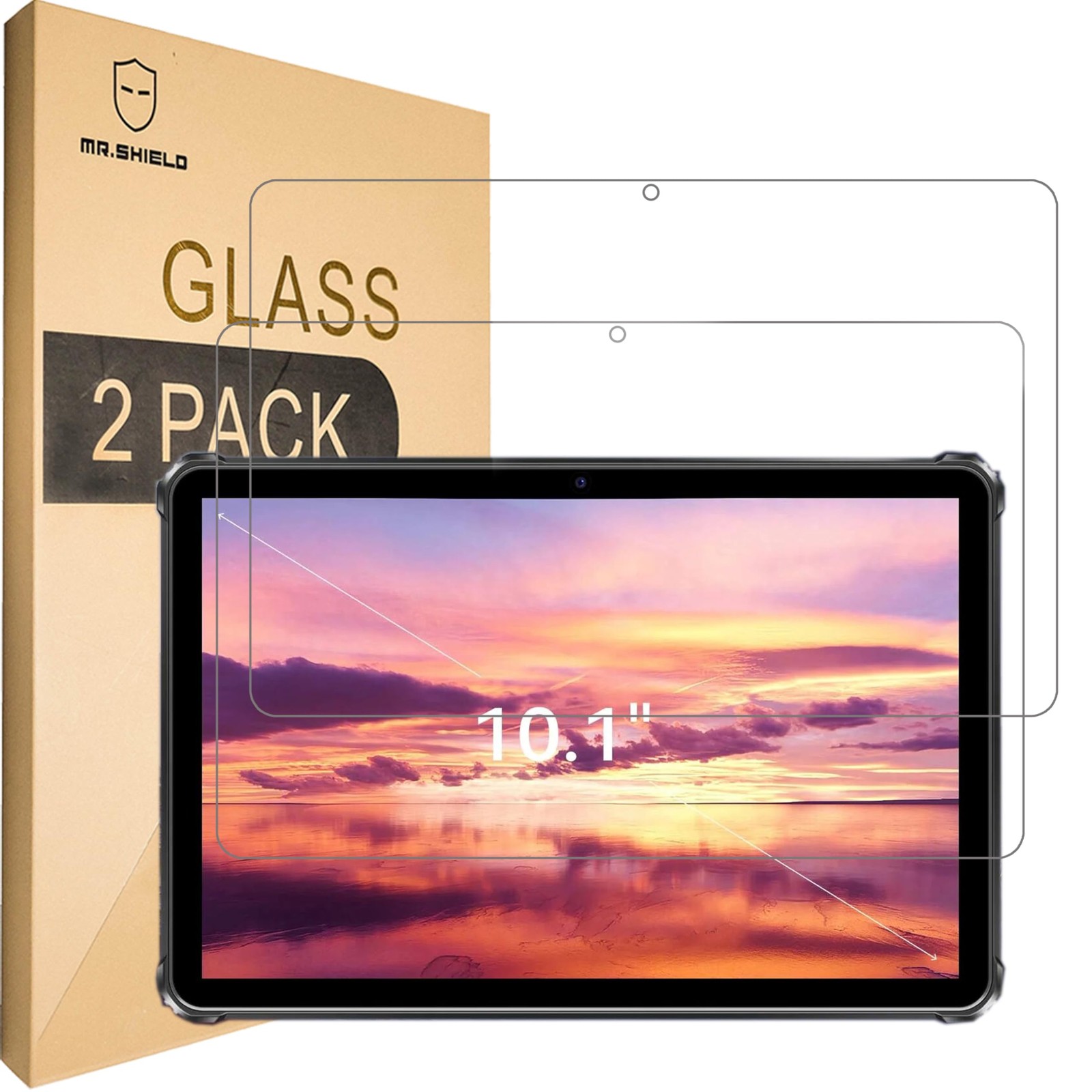 Mr.Shield Screen Protector compatible with Oukitel RT9 [Tempered Glass] clear 
