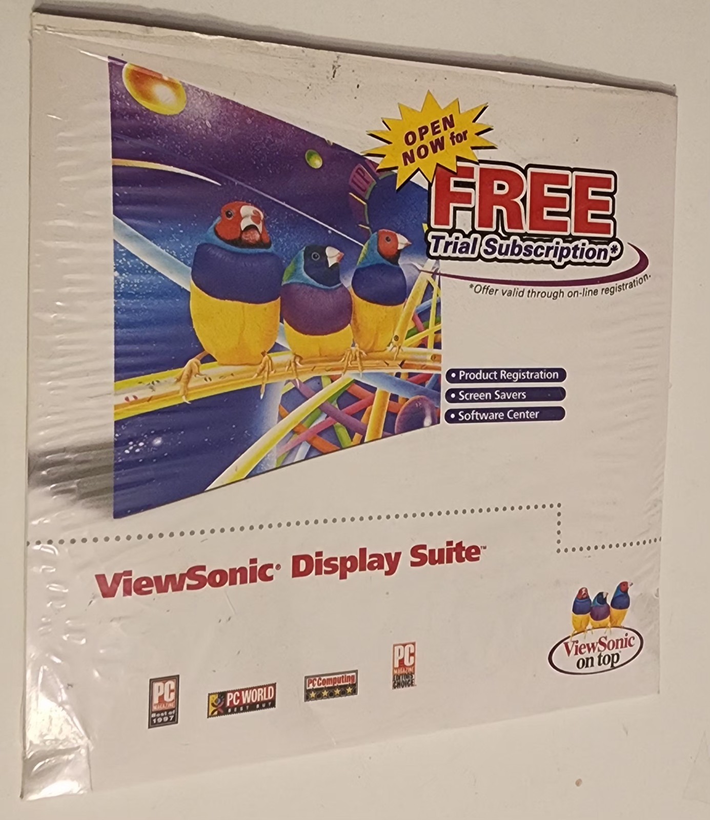 1999 ViewSonic Display Suite Free Trial Subscription CD-ROM Product Reg SEALED