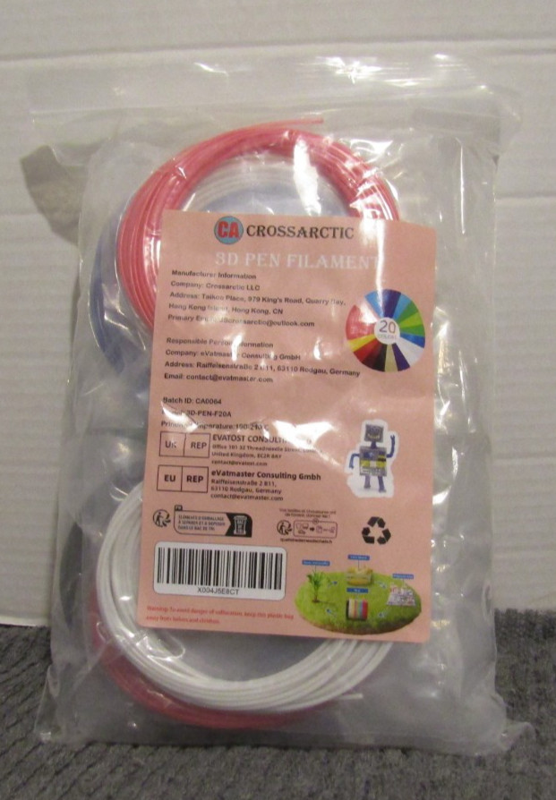 20 Colors 3D Pen Printer PLA Filament Refills High Precision 1.75mm 323 Feet