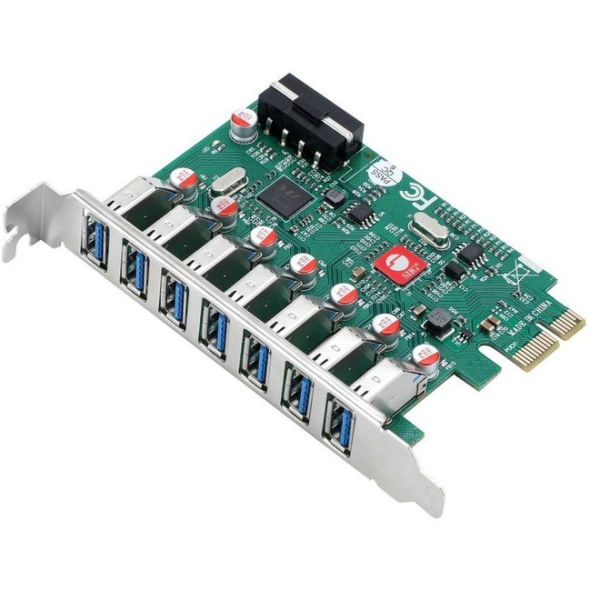 SIIG USB 3.0 7 Port PCIe Host Card - UASP Mode (jup70211s1)