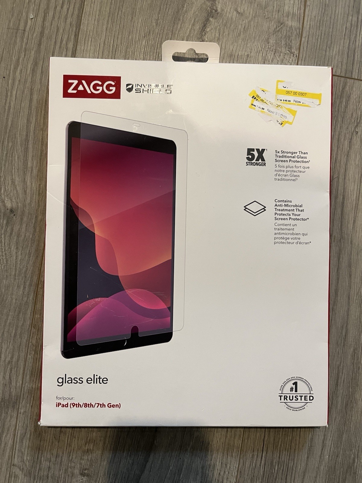 NEW SEALED ZAGG InvisibleShield Glass Elite Screen Protect iPad 10.2 7th-9th Gen