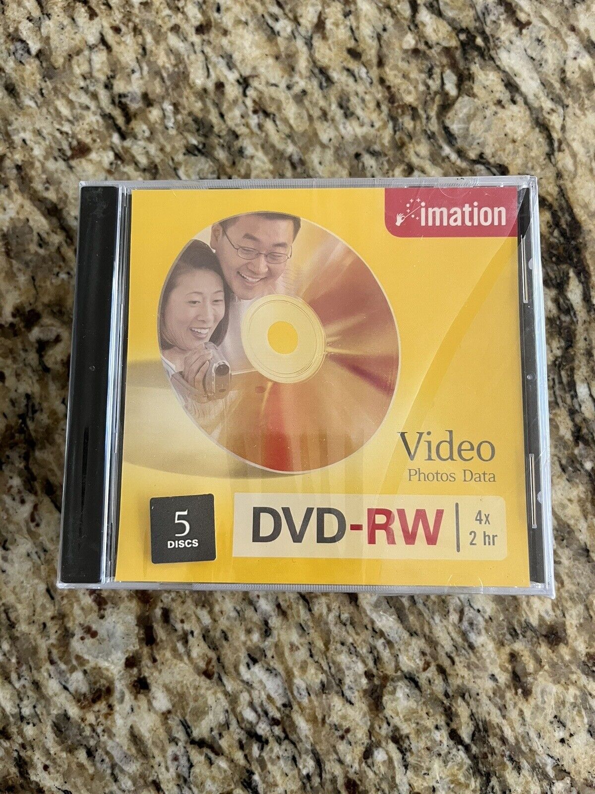DVD-RW New Sealed Imation Video Data 4x 2 HR (5-Pack Jewel Cases)