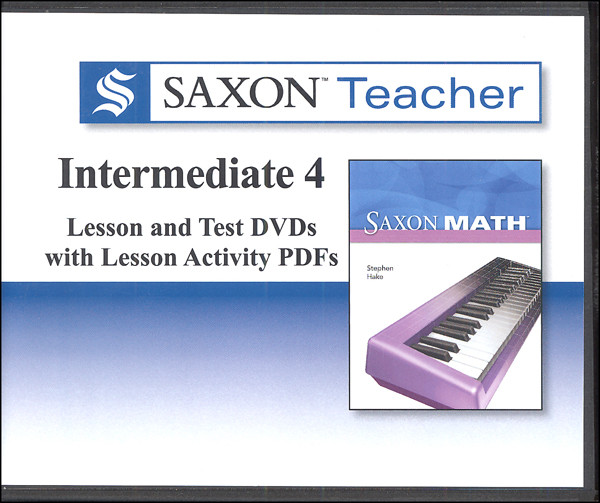 Saxon Math Teacher Intermediate 4 Lesson & Test DVDs / CD-ROMs NEW