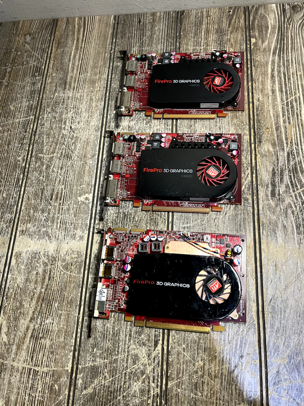 Lot of 3, ATI FirePro 3D Graphics V4800,V3750