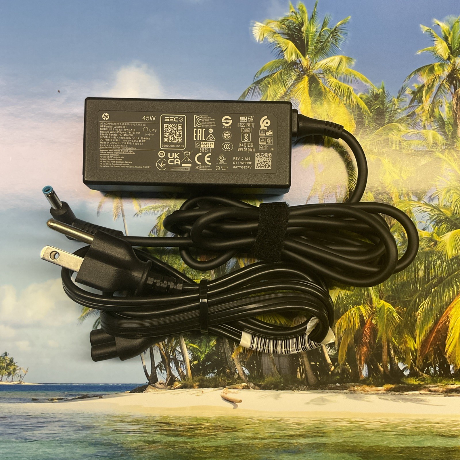 LOT OF 5 HP Genuine AC Adapter TPN-LA15/14 HTSNN-CA40 19.5V 2.31A 45W 4.5MM TIP