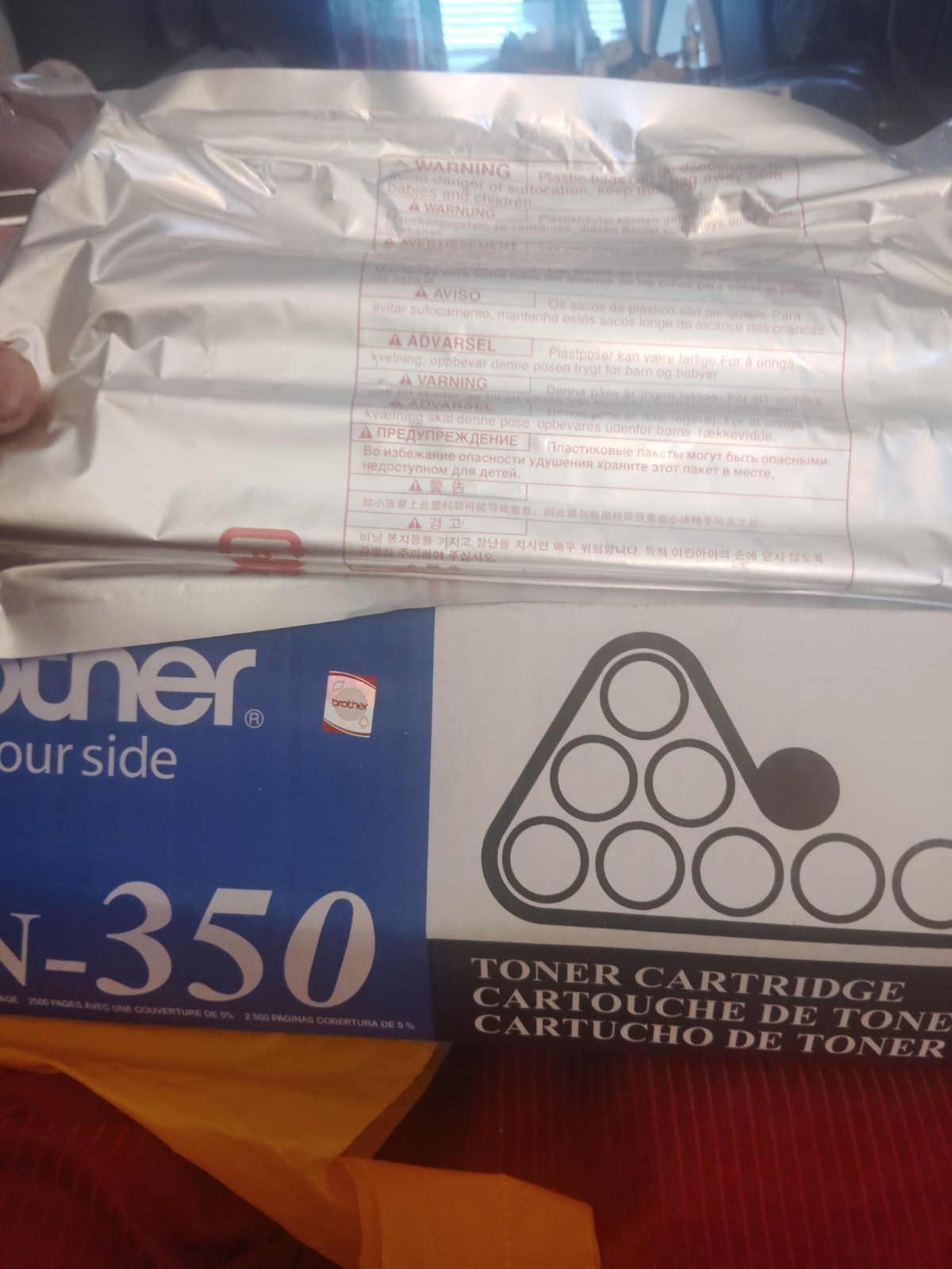 Brother TN350 2500 Pages Toner Cartridge - Black