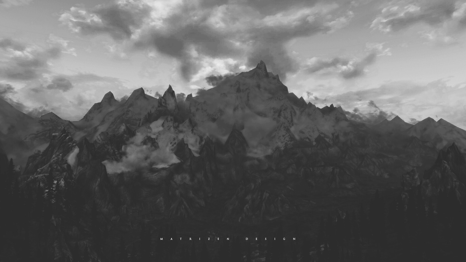 Landscape the elder scrolls v skyrim mountains village Custom Gaming Mat Desk