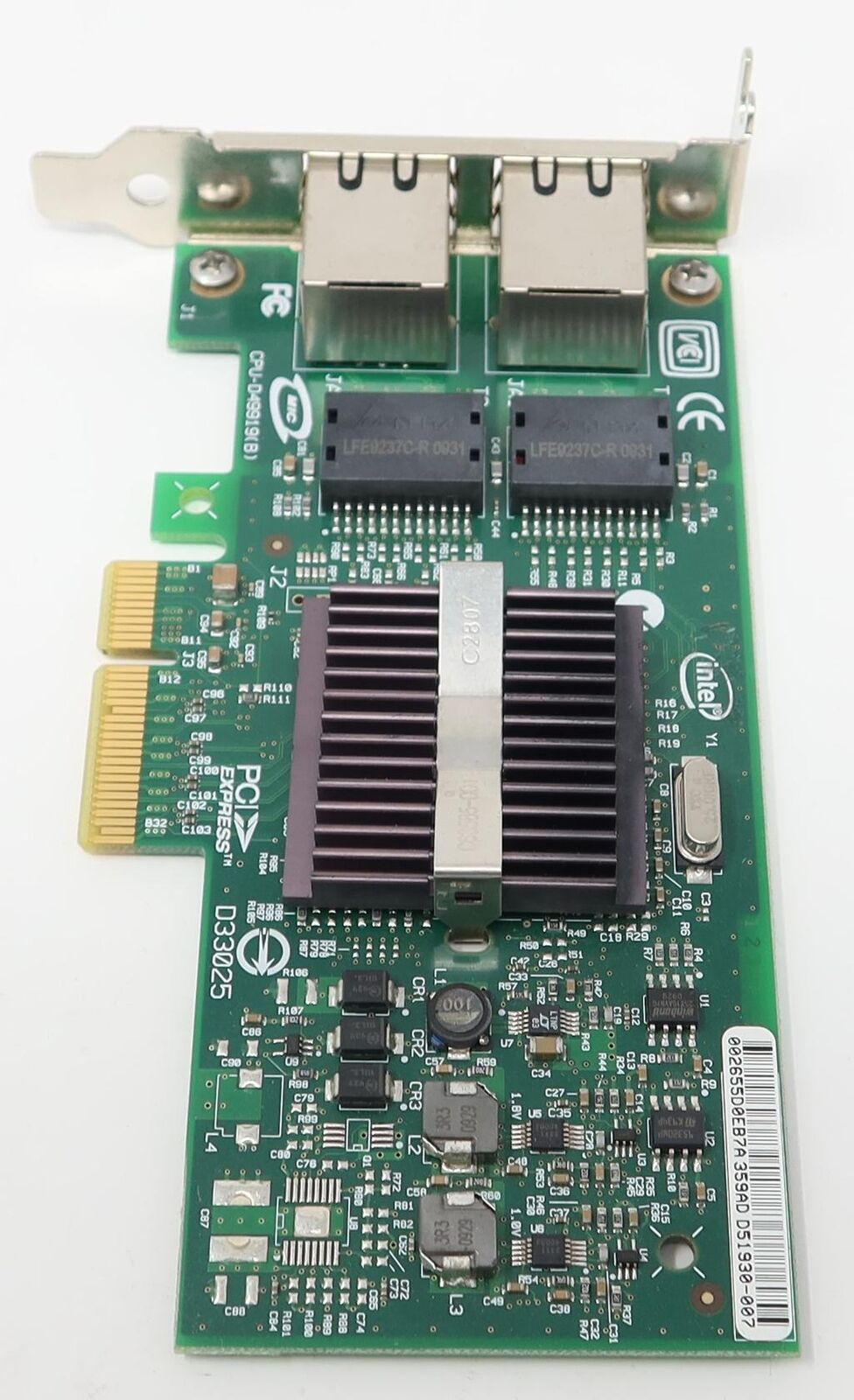 371-0905 Intel Pro1000 Dual Port PCIe Network Adapter