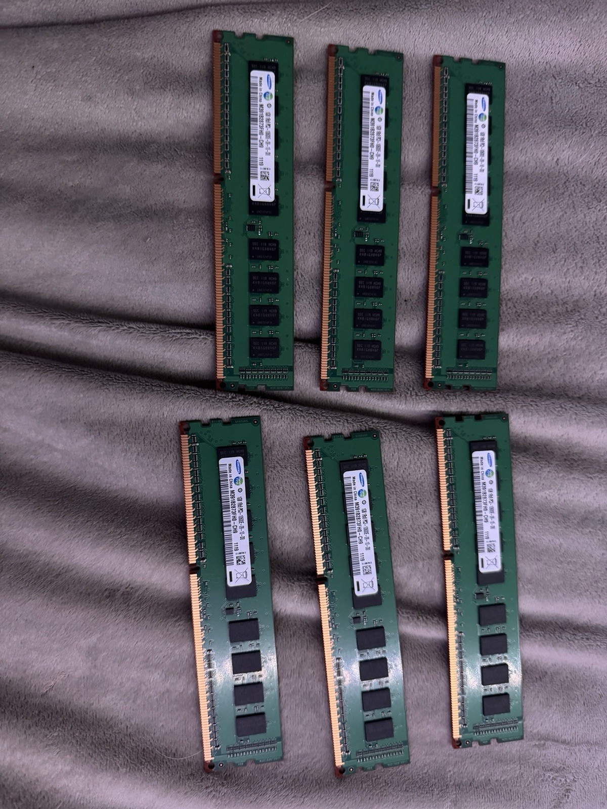 6x 1GB Samsung DDR3 ECC PC3-10600 RAM - Apple Mac Pro 5,1 Compatible