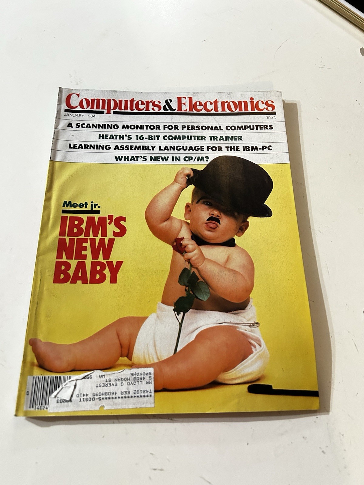 Computers & Electronics January 1984 Magazine IBM PC Jr Baby Cover Vintage