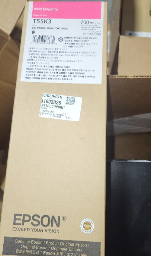Epson T55K3 UltraChrome PRO12 Vivid Magenta 1L Ink Tank – Genuine OEM