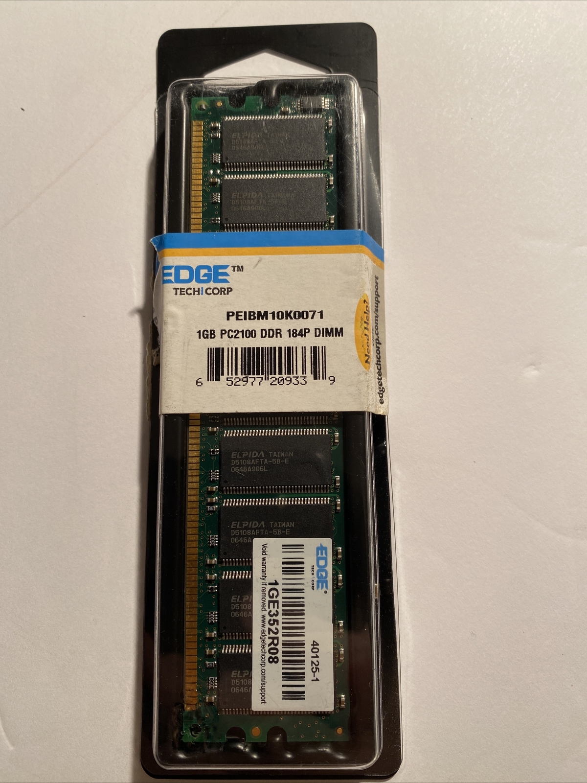 Edge Tech Corp 1GB DDR PEIBM10K0071 zaj
