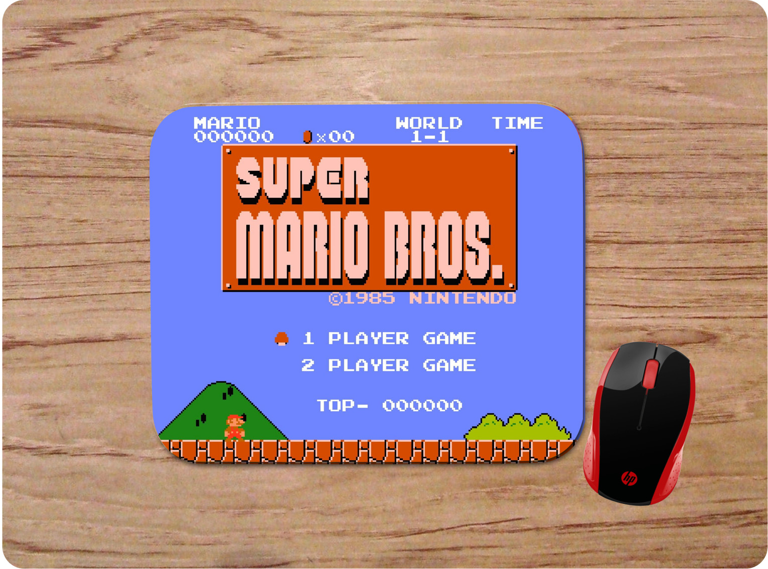 SUPER MARIO BROS START SCREEN CUSTOM MOUSE PAD DESK MAT HOME SCHOOL OFFICE GIFT