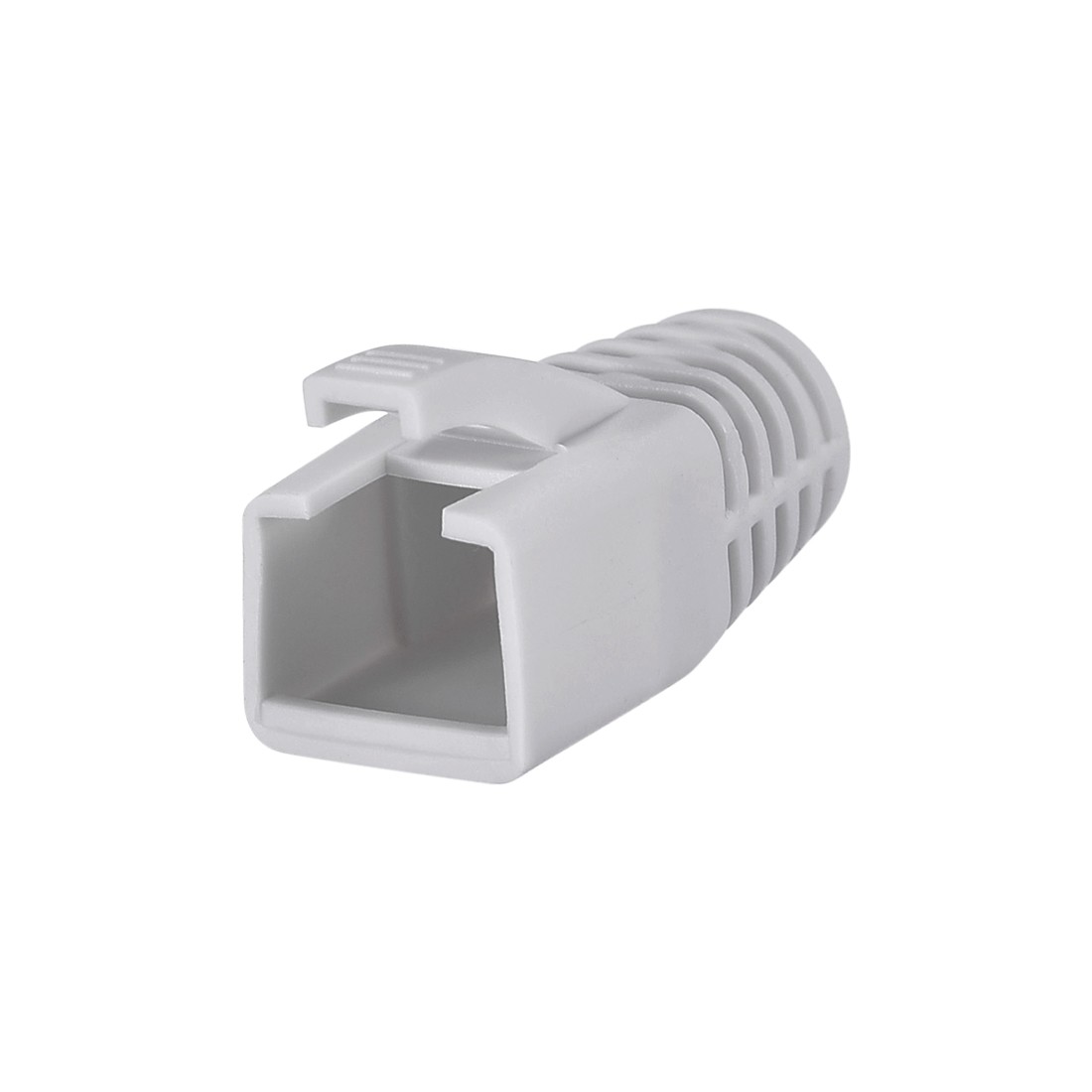 7mm Hole Dia Grey RJ45 Boots Cover Anti Dust for Cable CAT6 CAT7 50Pcs