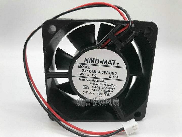 NMB 2410ML-05W-B60 6025 24V 0.17A 6CM inverter cooling fan