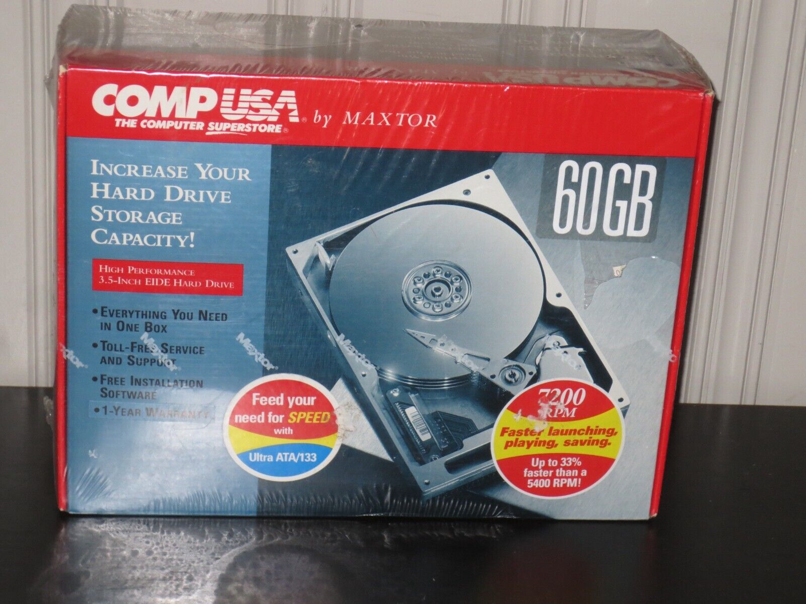 Comp USA Maxtor 60GB EIDE Ultra ATA 7200RPM Internal Computer Hard Drive