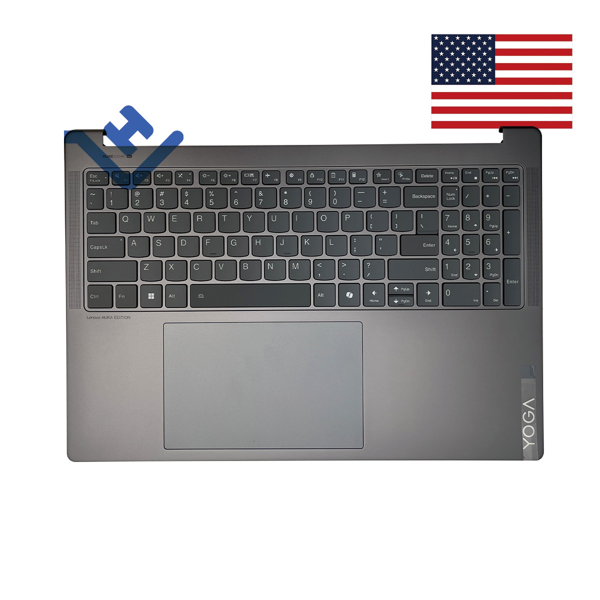 New For Lenovo YOGA Pro 9 16IMH9 83DN Palmrest Case Backlit Keyboard 5CB1N62249
