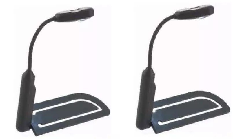2 Pack LED Reading Book Light With Flexible Clip Lamps For Reader US