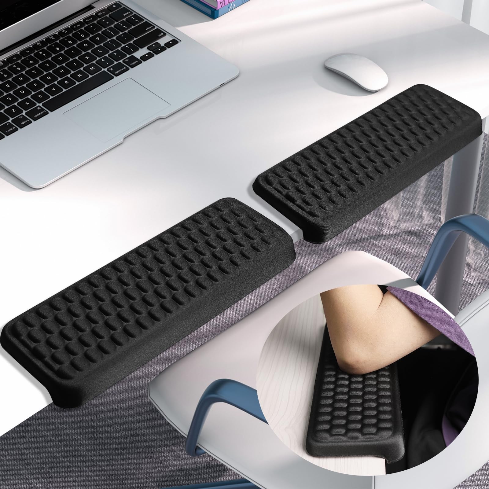 2 PCS Arm Rest For Desk LShaped Memory Foam Elbow Pads NonSlip Support