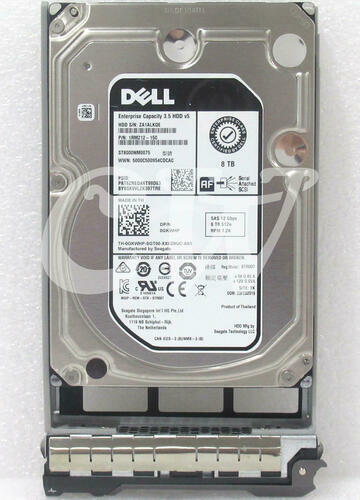 ST8000NM0075 8TB 7.2K RPM 12G 3.5" SAS HDD For Dell T20 T100 T105 T110