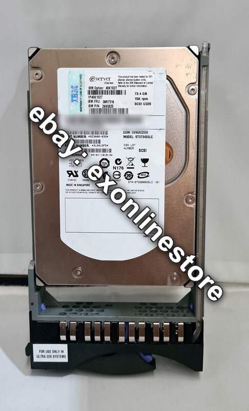 40K1027 - IBM 73.4-GB Ultra320 SCSI HP 15K (FRU: 39R7316)