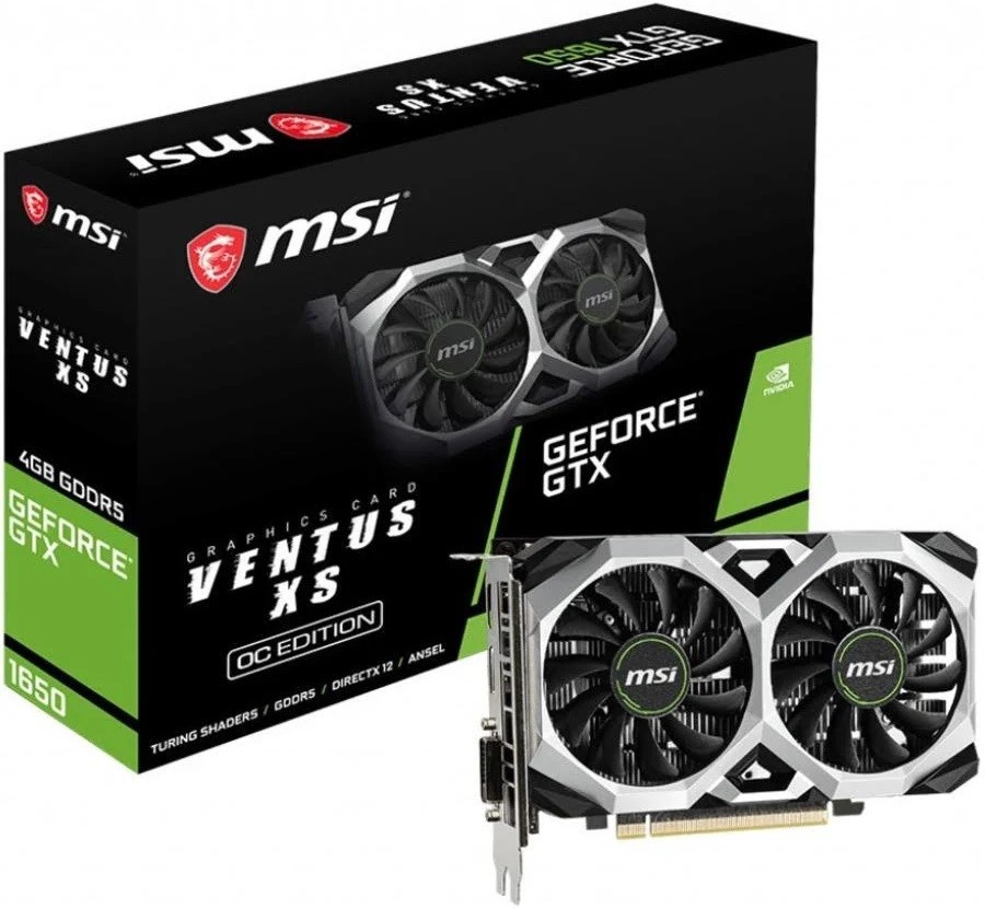 MSI GeForce GTX 1650 VENTUS XS 4G OC Graphics Card.