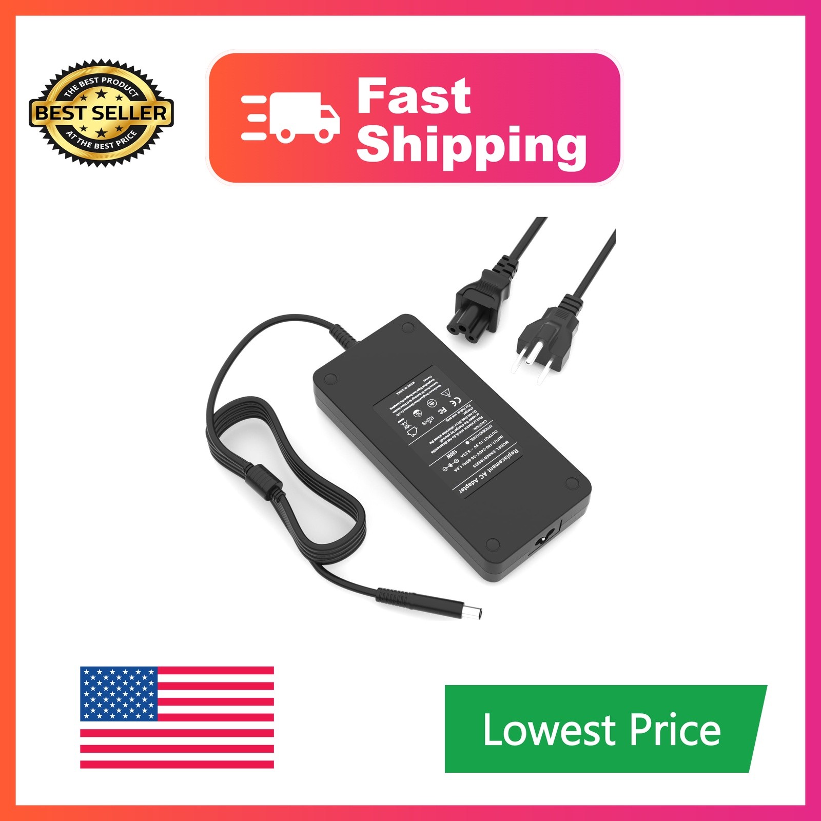 Zosam 180W Dell D6000 Docking Station Adapter