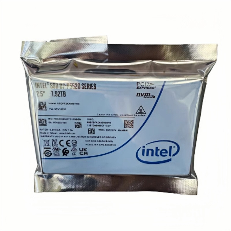 Intel 1.92TB SSD P5520 Series DC NVME U.2 2.5" Solid State Drive SSDPF2KX019T1N1