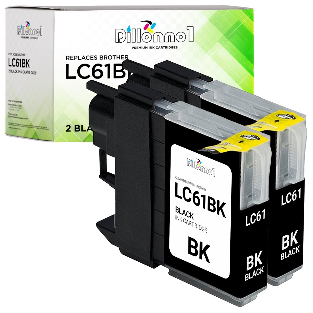 2PK Compatible LC61 LC-61 for Brother Black Ink Cartridges MFC-5490 J410 J220