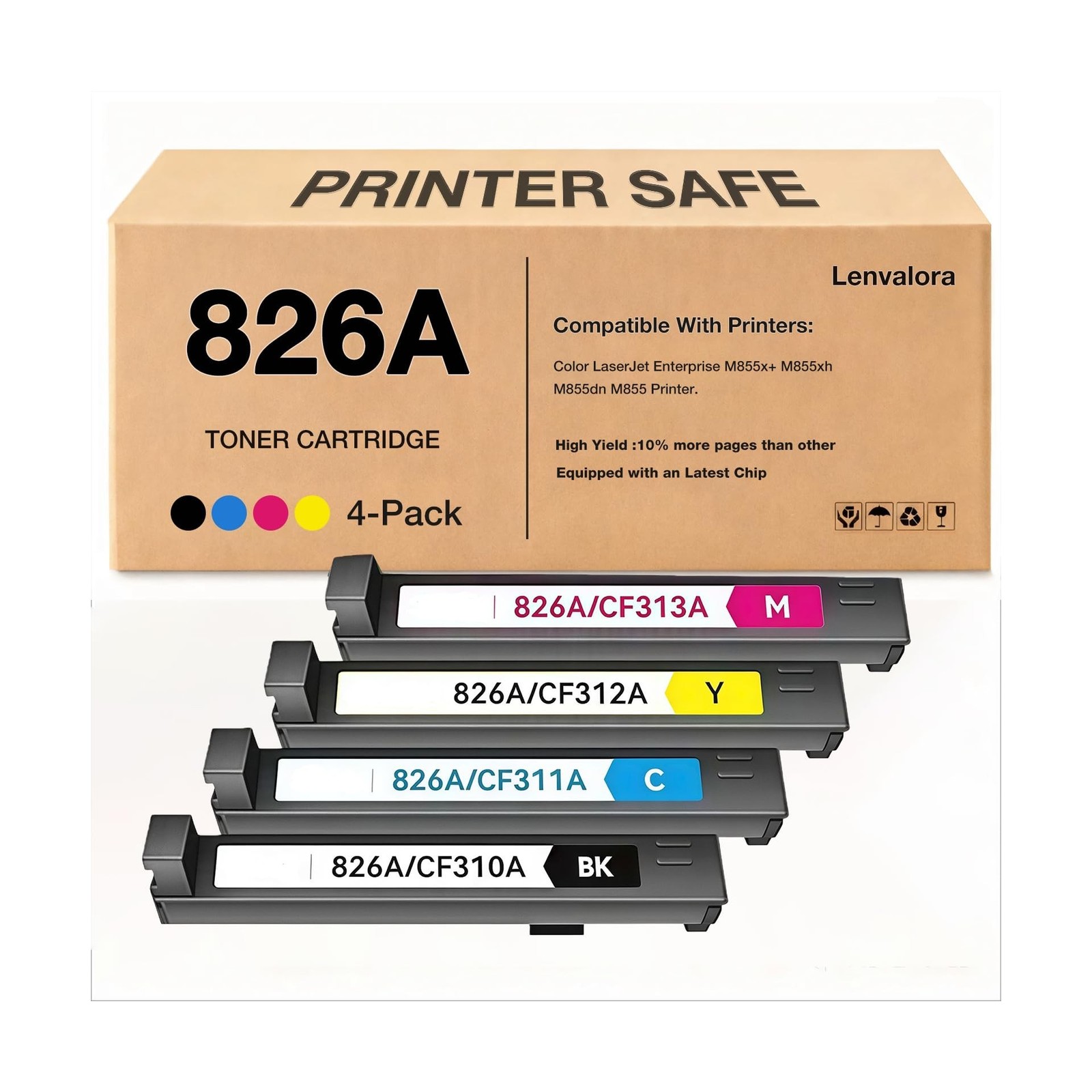 826A Toner Cartridge New Chip Replacement for HP CF310A CF311A CF312A CF313A ...
