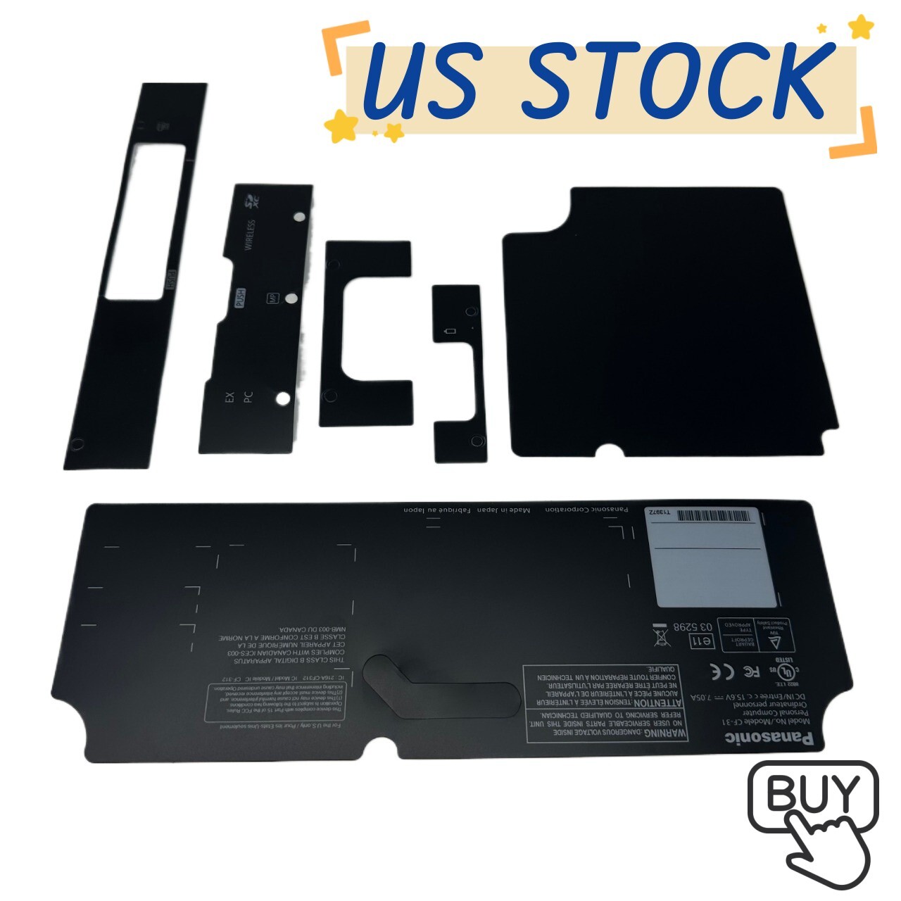 6pcs Sticker for Panasonic CF-31 Bottom / DVD Drive / HDD Caddy/ Battery Cover