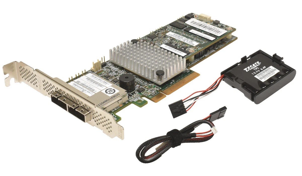 Intel RS25SB008 6Gb SAS PCIe 1GB Cache RAID Controller with 49571-03 Tecate BBU