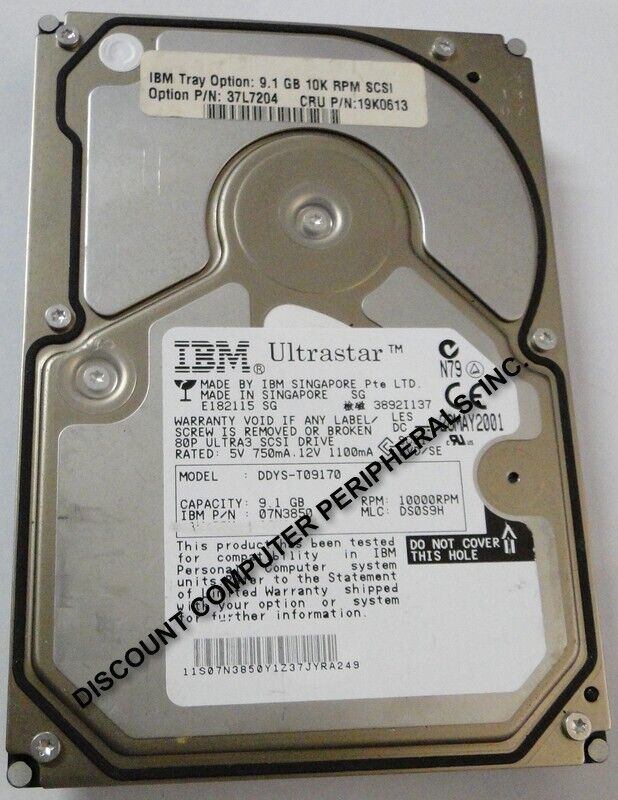 IBM DDYS-T09170 9.1GB U160 10K 3.5
