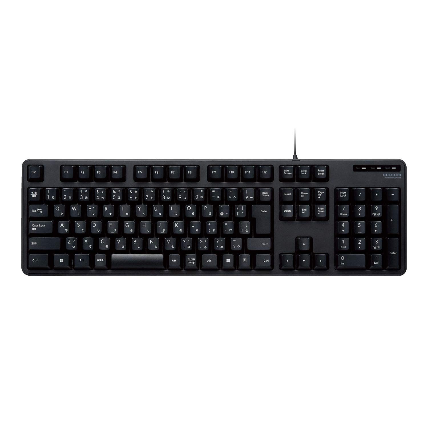 ELECOM TK-FCM104XBK Keyboard Wired Membrane Full Black
