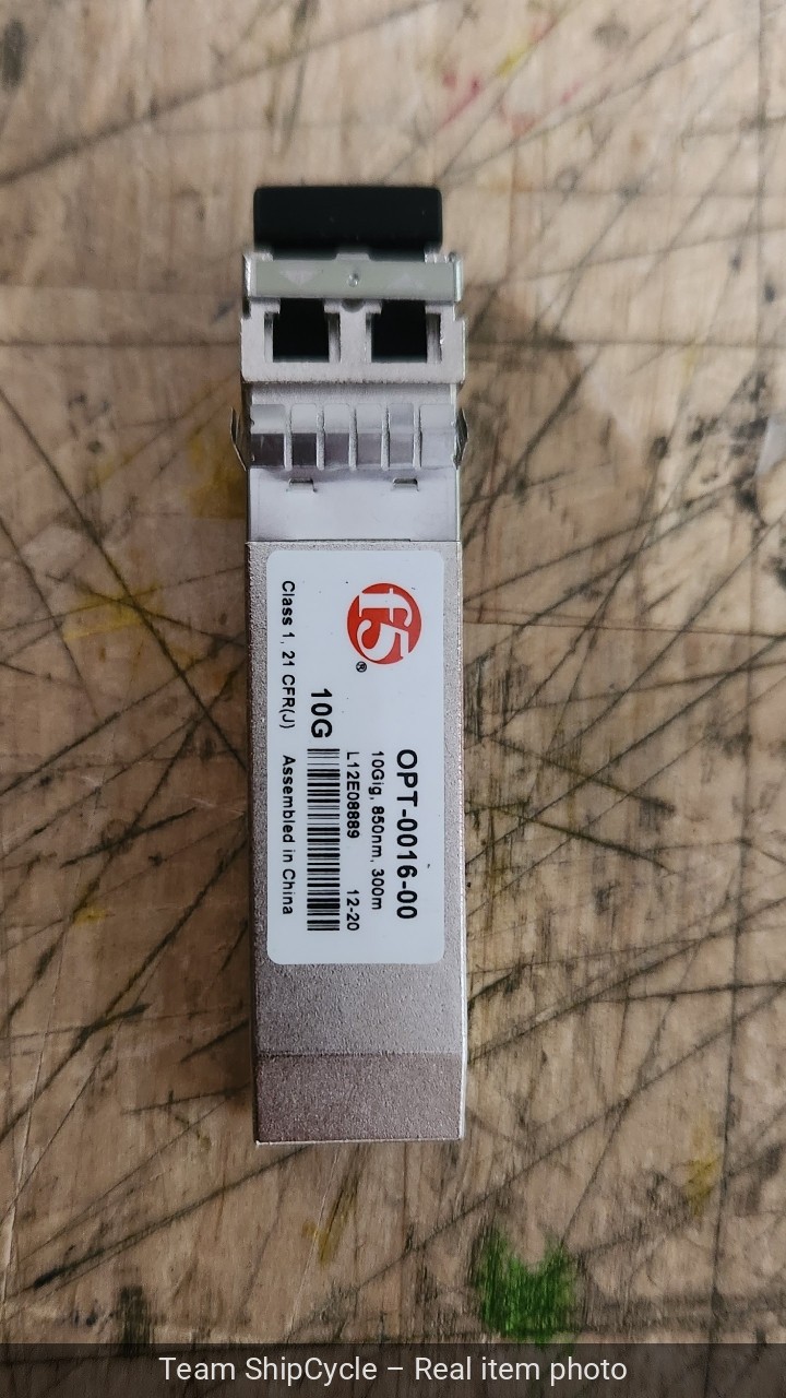 F5 Networks 10Gb OPT001600 F5UPGSFPR 10GBASESR SFP Transceiver Genuine