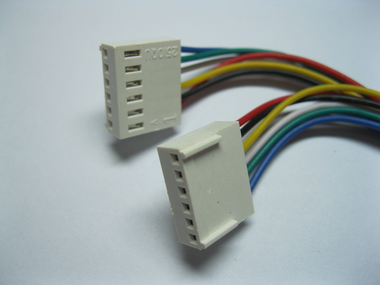 200 pcs 2510 2.54mm Pitch 6Pin Female Connector with 26AWG 300mm Leads Cable New