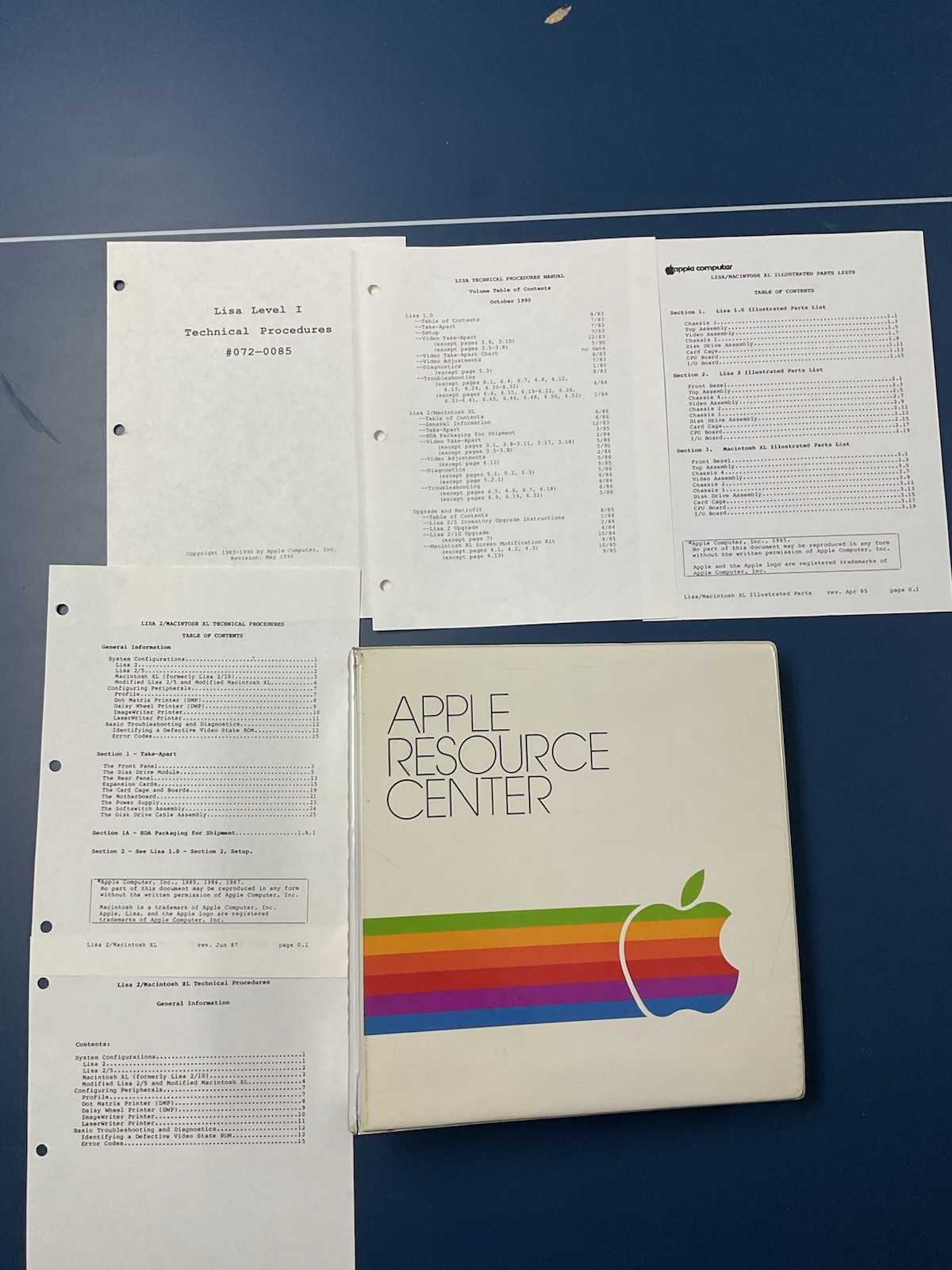 Apple Computer LISA 1/2/XL  Service Tech Procedures, 500+ Pages, Original RARE