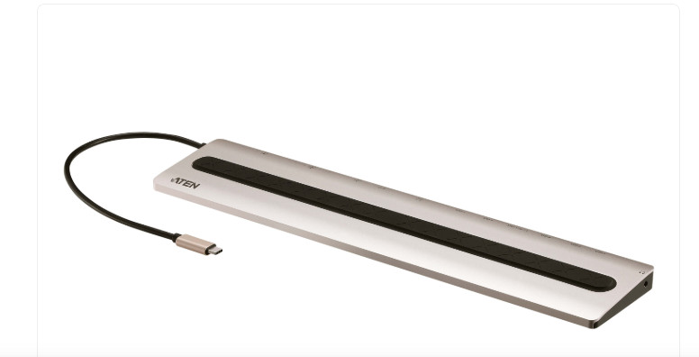 aten UH3237 USB-C Multiport Dock station pc with Power Pass-Through