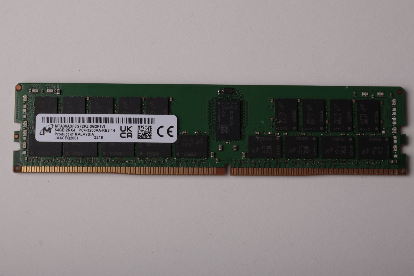 Micron 64GB 2Rx4 PC4-3200 DDR4 ECC Server RAM MTA36ASF8G72PZ-3G2 FOR PARTS