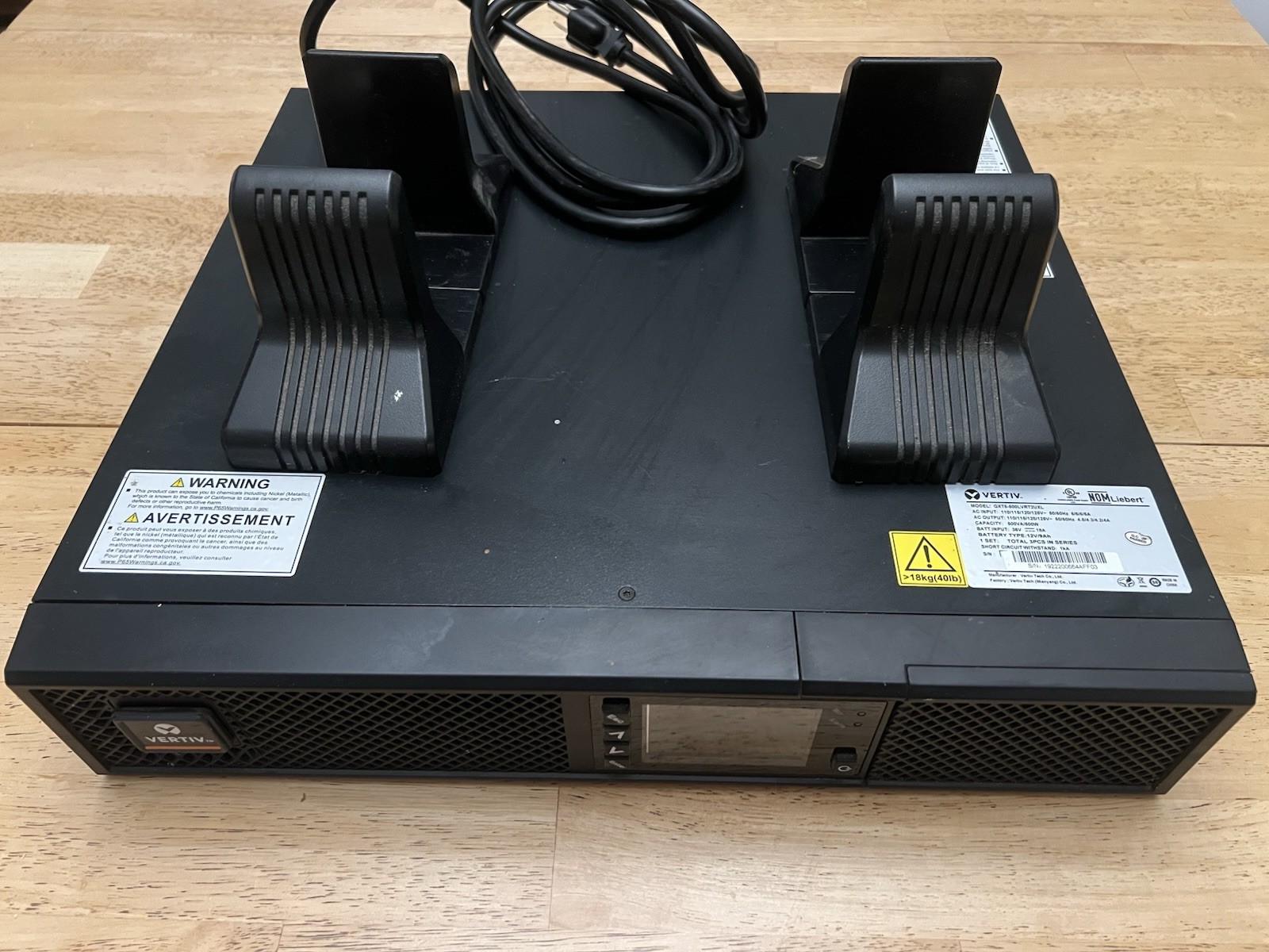 Vertiv GXT5 500VA/500W 120V Rack/Tower Online UPS (GXT5-500LVRT2UXL)