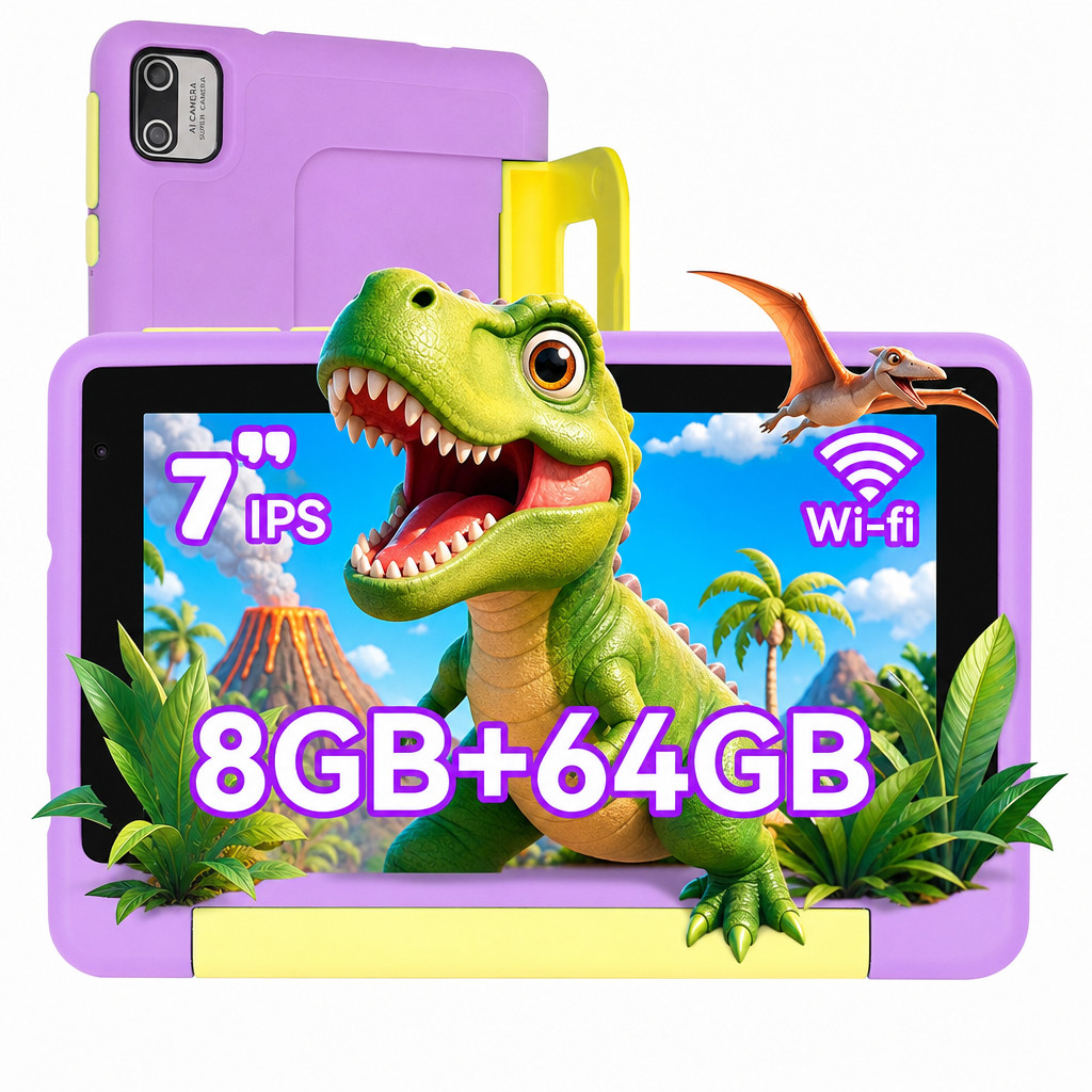 7 Inch Kids Tablet Android13 8GB(2+6)+64GB 128GB WIFI LCD Dual Camera 2500mAh